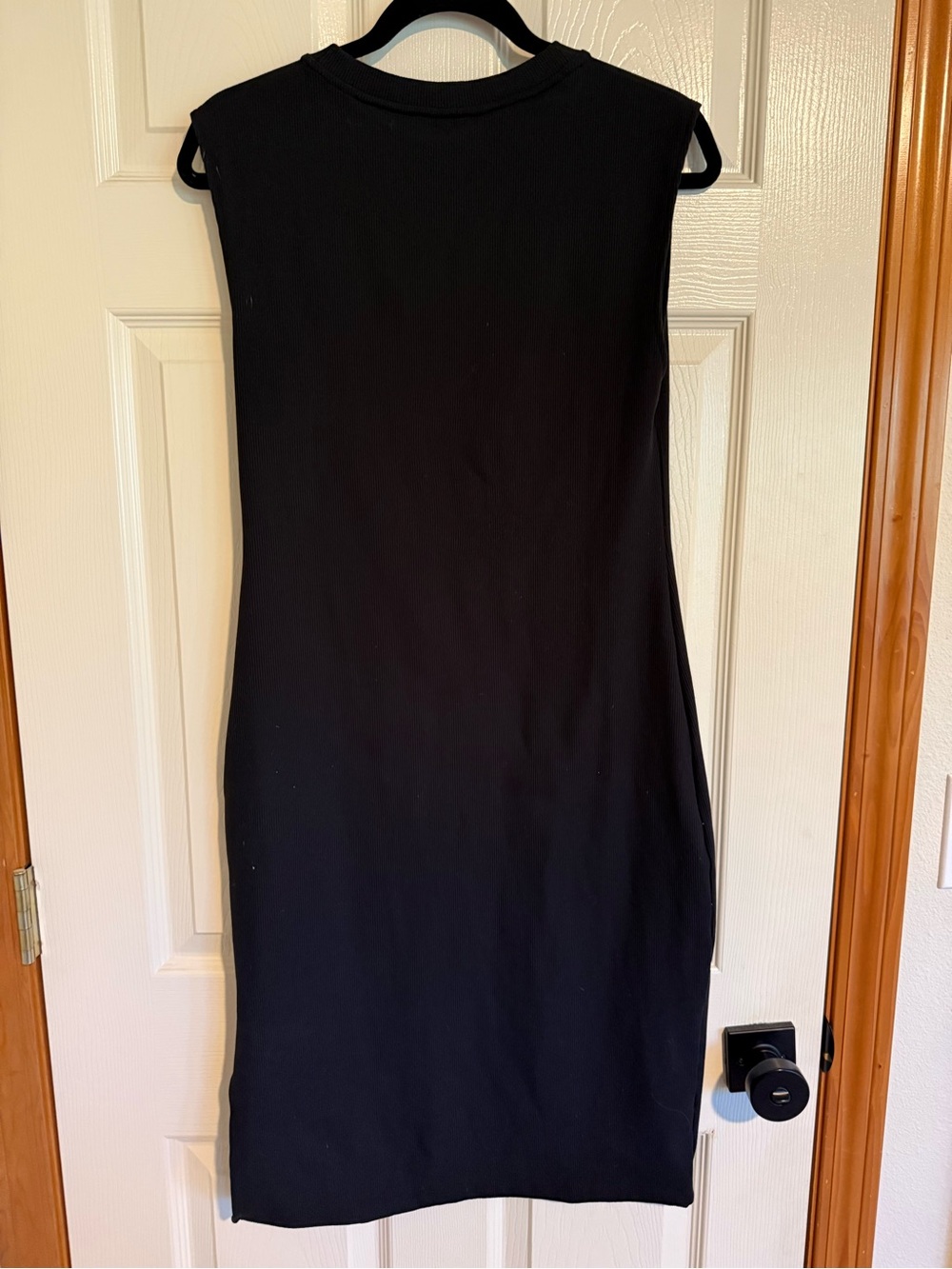 Zella Black Sleeveless Ribbed Midi Tank Dress - Picture 2 of 3